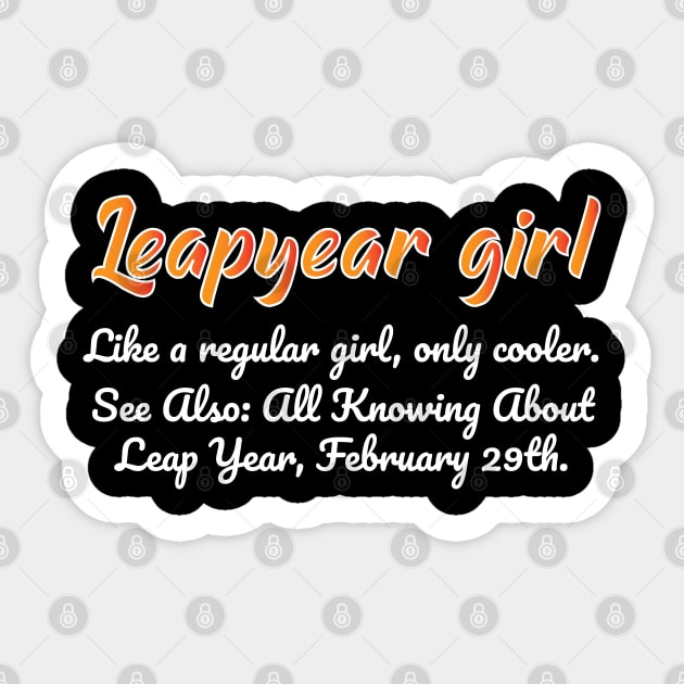 Leap Year Girl Definition Sticker by Work Memes